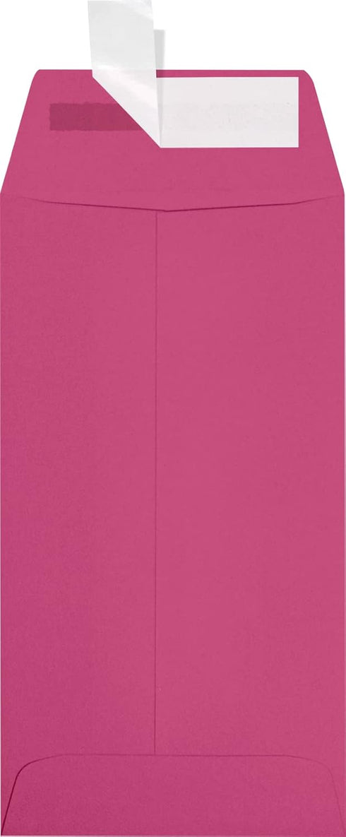 LUXPaper #7 Coin Envelopes, Peel & Press, Magenta Pink, 3 1/2" x 6 1/2", 50 Qty, 80lb. Text