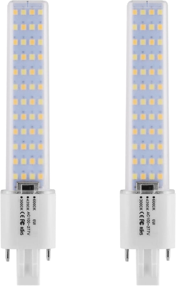PINSUNLUX GX23 Base LED Bulbs 13W CFL Equivalent,2-Pin PL Horizontal LED Light,3 Color