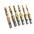 5PCS Titanium Combination Drill Tap Bit Set, Screw Tapping Hex Shank HSS Metric/Imperial Plug Drill Bits