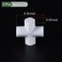 YOKIVE 3 Pcs Magnetic Stir Bar, PTFE Coated Cross Type Stirrer | Great for Lab Liquid Solution Stirring Mixing(White, 0.79-Inch)