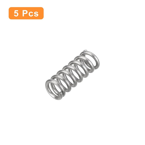 uxcell 5Pcs Compression Spring, Wire Diameter 0.039", OD 0.24", 304 Stainless Steel Coil Mechanical Compressed Spring