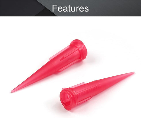 Utoolmart Industrial Blunt Tip Tapered Dispensing Fill Needle, 25ga Red, 120pcs
