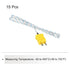 MECCANIXITY 15pcs K Type Thermocouple Mini Connector Temperature Sensor Probes, Fiberglass 3.3ft