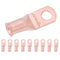 SELTERM 10pcs 4 AWG - 1/4" Stud Battery Lugs, Heavy Duty Wire Lugs, UL Bare Copper Eyelets