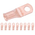SELTERM 10pcs 4 AWG - 1/4" Stud Battery Lugs, Heavy Duty Wire Lugs, UL Bare Copper Eyelets