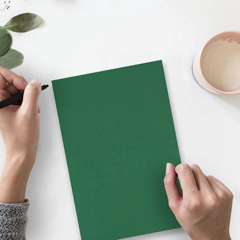 JAM PAPER Matte 28lb Paper - 105 gsm - 8.5 x 11 - Dark Green - 50 Sheets per Pack