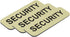 All Quality Badges Security 1 x 3 Name Tag, Brushed Gold (3 Pack)