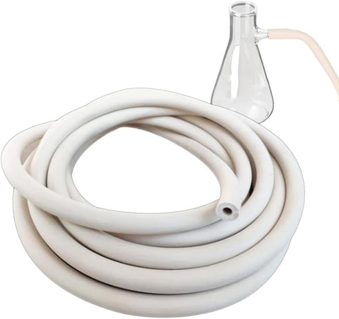 Lab Vacuum Rubber Tubing, 12mm (15/32") OD, 8mm (5/16") ID, Strong Thick Wall Connections for Glassware Labware