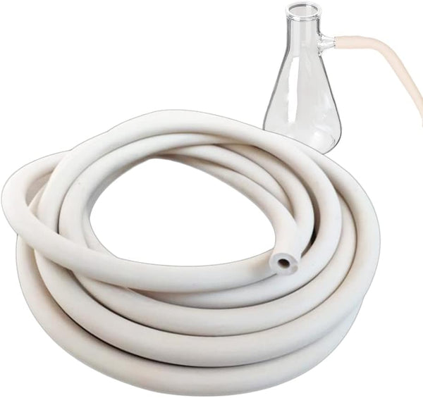 Lab Vacuum Rubber Tubing, 12mm (15/32") OD, 8mm (5/16") ID, Strong Thick Wall Connections for Glassware Labware