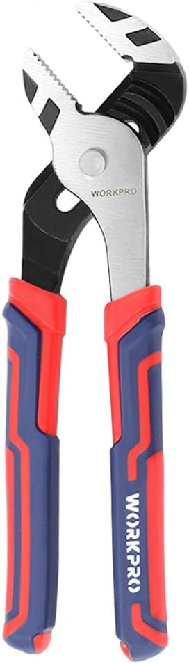 WORKPRO 10-Inch Groove Joint Pliers, Adjustable Water Pump Pliers in CRV Steel for Home Repair, Gripping, Nuts, Bolts