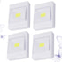 4pcs Closet, Mipcase Cob Battery Operated LED Cabinet Lights, Emergency White Wall-Mounted Under Cabinet Lighting