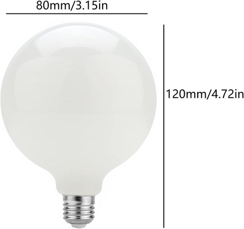 G25 LED Light Bulbs 7W Round Light Bulbs 60 Watt Equivalent Cool White 6500K E26 Medium Base G80 Globe Shape LED Glass Vanity Light Bulbs for Mirror Makeup Bathroom Home Light, AC110V(4 Pack) by YDJoo