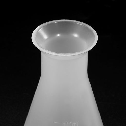 PATIKIL 100ml Plastic Erlenmeyer Flask - 2 Pack Wide Mouth Conical Flask for Laboratory, Clear