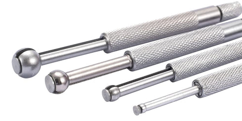 Accusize Industrial Tools 4 Pc Small Hole Gauge Set, Ball Type, inch/mm, 1/8 to 1/2