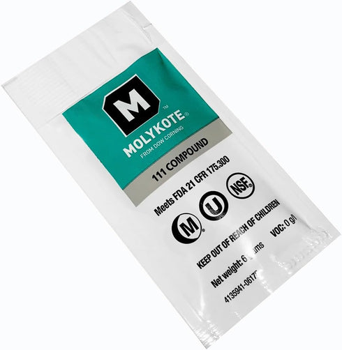 111 0.2 Packet Dow Corning Molykote Food Grade Silicone Lubricant & Sealant Ounce