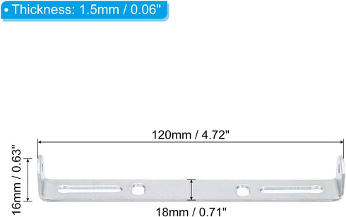 120mm 2 Set PATIKIL Ceiling Light Plate Kit, Light Fixture Mounting Bracket Plate Steel Crossbar for Home Office