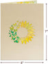 Paper Love 3D Sunflowers Pop Up Card for Birthday, Get Well, All Occasion - 5" x 7" with Envelope and Note Tag