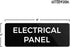 Electrical Panel Sign, Durable ABS Plastic with Full Adhesive Backing, 2x6" Sign for Door or Wall