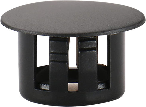 Baomain 100-Pack Plastic Hole Plugs Black 1/2" (12.6mm) Locking Plugs for Furniture, Cabinets & Automotive
