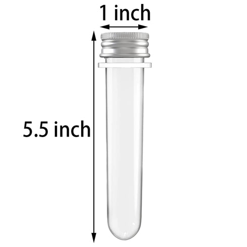 12 Pcs Plastic Test Tubes 45 ml for Scientific Experiments, Party Decoration, Candy, Bath Salt, Dice Display