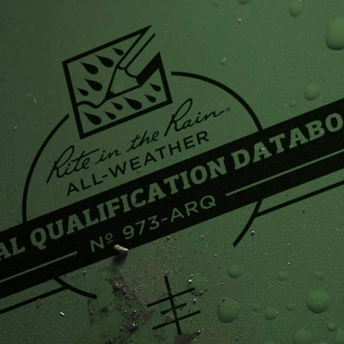 Rite in the Rain Weatherproof Marine Qualification Reference Book, 7" x 4.625", Green Cover (No. 973-ARQ)