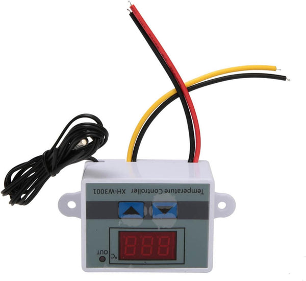 XH-W3001 Temperature Controller Thermostat Switch, Digital LED Programmable with Waterproof Sensor Probe