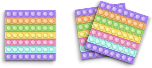 Sticky Notes 12 Pack, Push Pop Bubble Fidget Rainbow Design, 3"x3" 50 Sheets Per Pad, Cute Funny Memo Note Pads