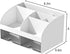 LA Bear White Desktop Organizer with Drawers for Office, Versatile Aesthetic Desk Organizer for Pens and Stationary