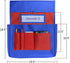 Eamay Chairback Buddy Pockets Chart - Kids School Supplies, Seat Storage Organizer for Classroom Chairs (Blue and Red)