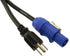 CablesOnline, 6ft 16-AWG Stage Lighting Fixture 3-Prong NEMA 5-15P to Powercon-Compatible AC Power Cable, PC-K606C