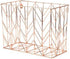U Brands Copper/Rose Gold Hanging File Desk Organizer, Wire Metal