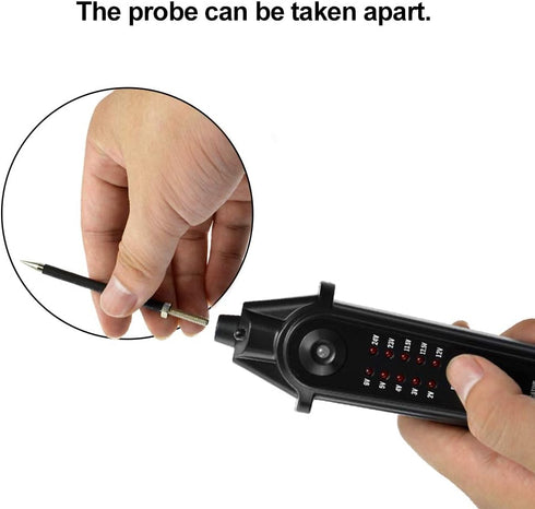 2-24V 5m allsun Automotive Electrical Tester with Voltage Display, Digital Circuit Test Tool, Power Short Finder Probe