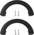 LQ Industrial 2PCS Black Zinc Alloy Semi Circular Counter Cabinet Door Handle 128 Holes
