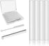 Reusable Clear Glass Blowing Tubes, 4" (100mm) Length, 5 Pcs with Cleaning Brush and Protect Box