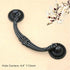 HAOWwW Closet 112mm (NO.175) Drawer Pulls Black Double Hole Coffee Table Nightstand Antique Zinc Alloy Hanging Pull