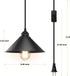 LYOOWNG Plug in Pendant Light, Industrial Hanging Light with Plugin Cord On/Off Switch, Farmhouse Pendant Lights