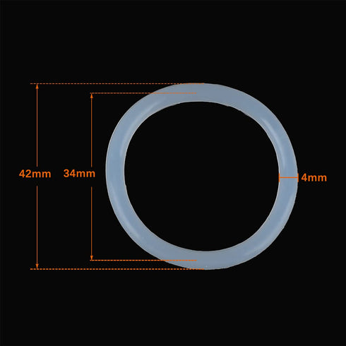 X AUTOHAUX Silicone O-Rings, VMQ Seal Gasket 42mm OD 34mm ID 4mm Width for Compressor Valves Pipe Repair, Pack of 20