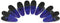 Thick Plastic Clips with Neodymium Magnet, 3-1/4" Length, Durable All-Purpose (Purple)