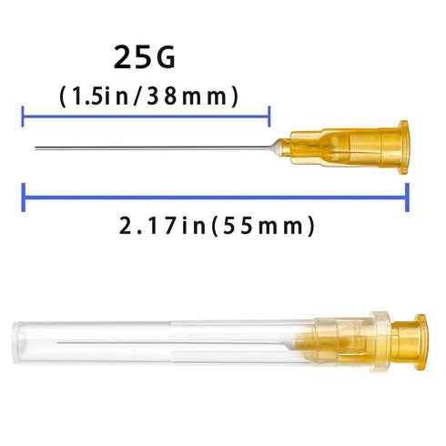 100Pack 25Ga 1.5 inch Luer Lock Lab Dispensing Accessories for Measuring and Refilling Inks