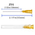 100Pack 25Ga 1.5 inch Luer Lock Lab Dispensing Accessories for Measuring and Refilling Inks