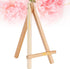 Tofficu 10pcs Wooden Art Easel Tabletop Mini Easel Stand for Home Decoration, Lock and Key Charms, Bamboo Pine