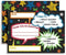 Chalkboard Speech Bubble Birthday Thank You Notes for Kids, Ten 4" x 5.5" Fill In The Blank Cards with Envelopes