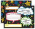 Chalkboard Speech Bubble Birthday Thank You Notes for Kids, Ten 4" x 5.5" Fill In The Blank Cards with Envelopes