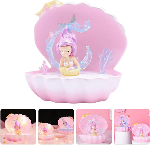 PRETYZOOM Table Lamps | Night Light Mermaid Teen Room Decor | Aesthetic Lamps for Bedroom Home Light Decor