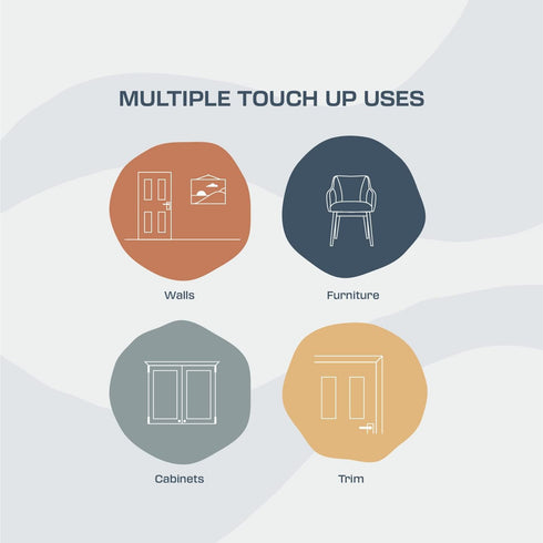 Touch Up Paint, True White, two 1oz., Satin, Quick Drying for Home Repairs and Kitchen Cabinets