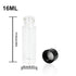 ALWSCI 0.54OZ Glass Vials, 16 ml Borosilicate Glass Empty Vials with 18-400 Black Screw Caps, Pack of 100