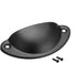 uxcell Cup Pulls, Carbon Steel Shell Pull Handles, Black for Dresser Kitchen Cabinet Drawer, 10 Pack