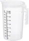 PATIKIL Graduated Beaker, 1000ml PP Plastic Liquid Measuring Cup, Double Sided Black Graduations with Handle