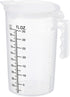 PATIKIL Graduated Beaker, 1000ml PP Plastic Liquid Measuring Cup, Double Sided Black Graduations with Handle