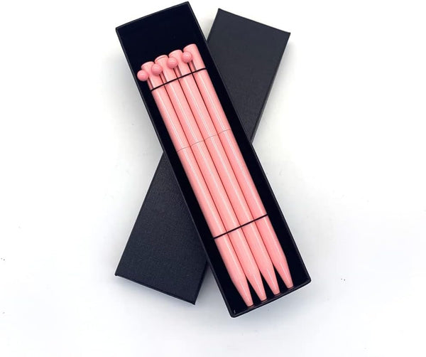 Balmy Pastel Ballpoint Pens, 4Pcs Comfortable Writing Pens, Black Ink Medium Point Gift Pens
